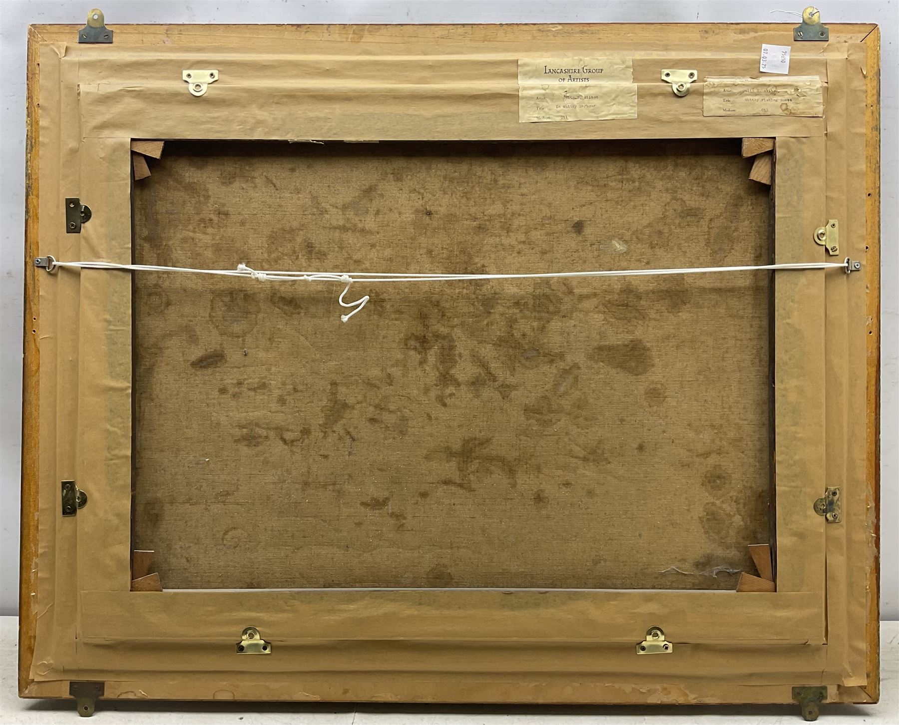 Colin Clough Hilton (British 1902-1984): 'In Whitby Harbour', oil on canvas signed, titled on labels verso 59cm x 79cm