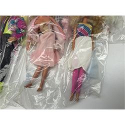 Barbie - 1980s fashion dolls comprising Tropical, Crystal, Barbie & Ken Rock Stars, Barbie & Ken with two babies; Barbie & child in matching yellow dresses, Pink 'n' Pretty and Barbie & Ken with Grandma, Grandpa and twins; all unboxed (17)