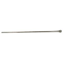 Blown glass walking stick with a metallic silver interior coloring and ribbed stem, L114