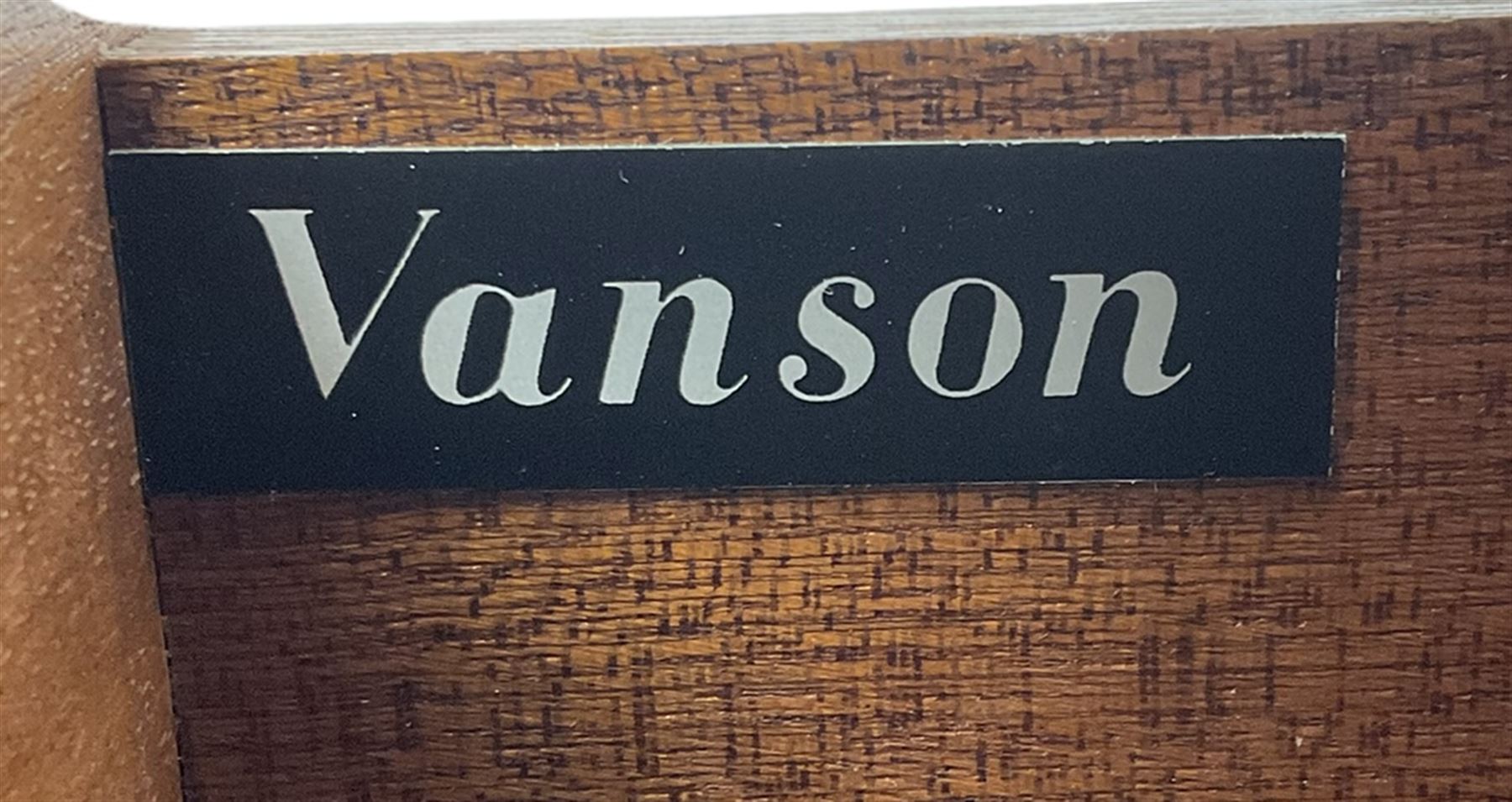 Vanson - mid-to late 20th century teak sideboard, fitted with four drawers and two cupboards