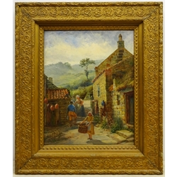 Jonathan Christmas Thompson (British 1824-1906): 'Bit of Runswick Village near Whitby', oil on canvas monogrammed titled and dated Warrington 1886 verso 54cm x 41cm
Notes: Thompson was born and educated in Carlisle, after studying at the Royal Institution in Edinburgh he later succeeded as the head of Warrington’s School of Art in 1855