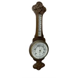 1930’s Oak cased aneroid barometer.