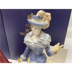 Three Royal Worcester figures, comprising Glyndebourne, with original box, Royal Worcester Special Even 1998 Elizabeth, with certificate and original box, and In Celebration of the Queens 80th Birthday 2006 