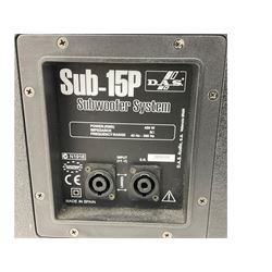 Stereomaster 1200D Amp, two D.A.S. subwoofer speakers, 200 watt speaker and lights