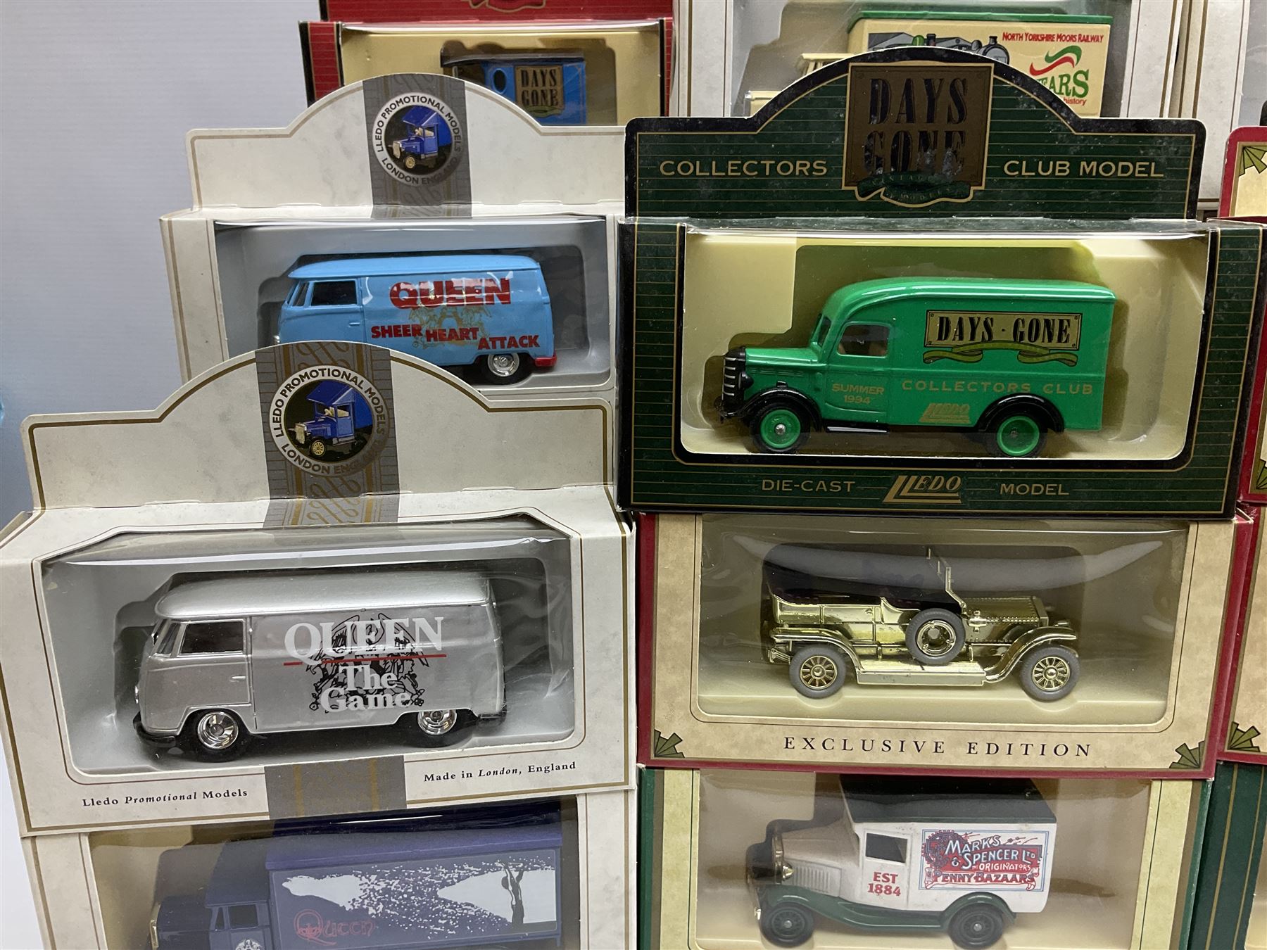 Collection of Days Gone/ Lledo die-cast models including thirty Lledo Promotional Models, seven Exclusive Edition and thirty-three Collectors Club models, all boxed (70)