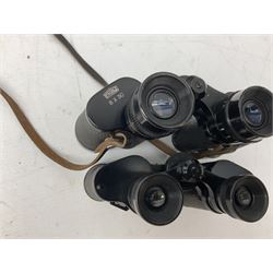 Eight cased pairs of binoculars, to include Noctovist Mk II 8x30, Prinz 8x30, Steiner Bayreuth 8x30, Springfield H.F.P 8x26 etc