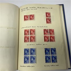 Queen Victoria and later Morocco Agencies and Tangier overprint stamps, including 1898 Morocco Agencies overprint on Gibraltar, some mint pairs, King Edward VII 1907-12 Morocco Agencies overprints with surcharge on two shillings and sixpence, five shillings and ten shillings, King George VI 1917-26 Morocco Agencies overprints on seahorses with half crown, five shillings and ten shilling values, Spanish French and International zones represented etc, housed in single blue album