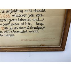 German School (14th century): 'Bruno von Hornberg' and 'Kol von Nüssen', pair prints of illuminated portraits from the 'Codex Manesse' together with print of 17th century Church writing