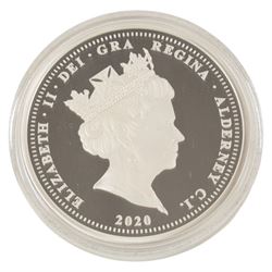 Queen Elizabeth II Alderney 2020 '80th Anniversary of Dunkirk' five ounce silver proof twenty-five pound coin, issued by the Jubilee Mint, cased with certificate