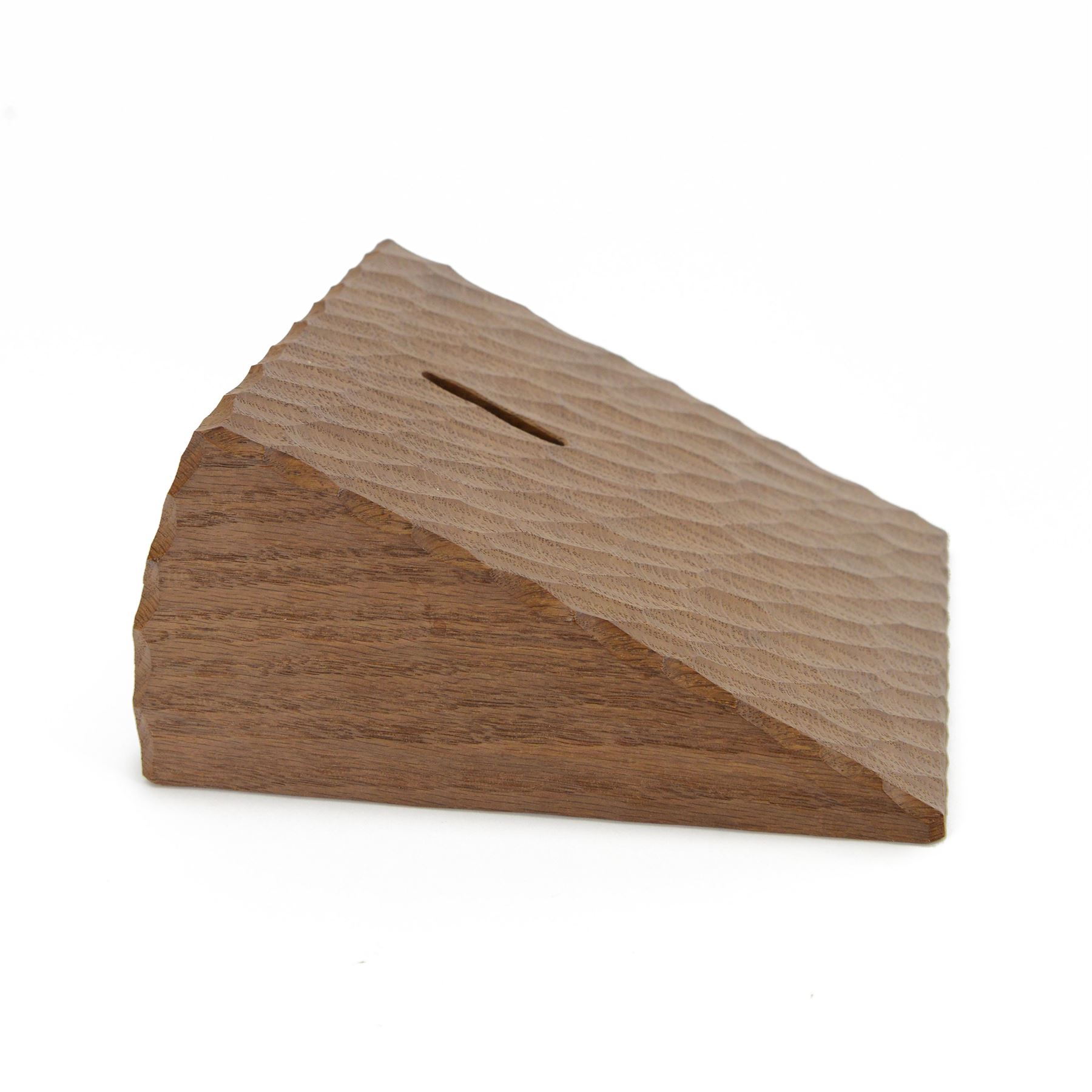 Mouseman - tooled oak money box, modelled as a wedge of cheese, carved with mouse signature, by the workshop of Robert Thompson, Kilburn