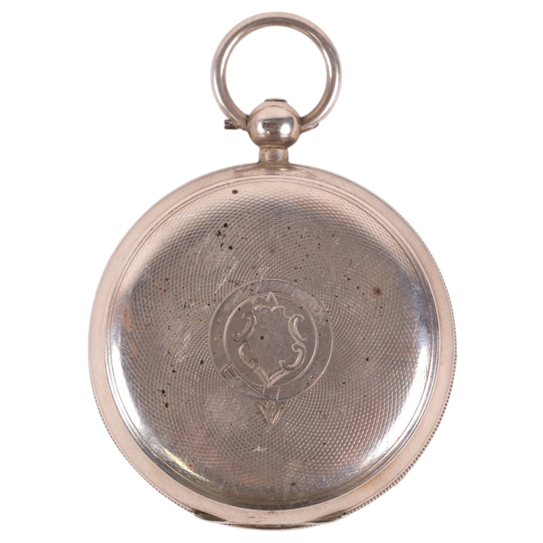 Silver AWW & Co Waltham Mass open faced pocket watch with subsidiary seconds dial, hallmarked