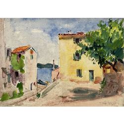 Phillip Naviasky (British 1894-1983): Mediterranean Villa Landscape, watercolour signed and dated 1949, 29cm x 40cm (unframed)