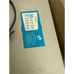 Bell & Howell cine camera model 624, together with a 'Movie Titler' Johnson Junior printing pack and 'The Econasign' cine sign making kit