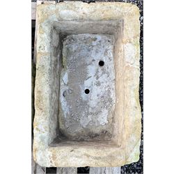 19th rectangular stone trough - THIS LOT IS TO BE COLLECTED BY APPOINTMENT FROM DUGGLEBY STORAGE, GREAT HILL, EASTFIELD, SCARBOROUGH, YO11 3TX