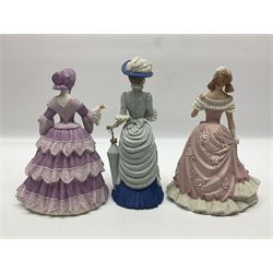 Five Wedgwood figures, comprising Coronation Ball, Great Exhibition, Golden Jubilee, Imperial Banquet and Christmas at Windsor, all with printed marks beneath and some with certificates of authentication