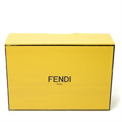 Fendi Baguette shoulder bag, black nappa leather with embossed FF monogram and quilted panels, the front flap secured by a gold-tone FF logo magnetic clasp engraved Fendi Made in Italy, with detachable leather shoulder strap and gold-tone hardware, interior leather tab stamped 'Baguette Fendi Made in Italy', together with original Fendi dust bag and box, W27cm D7cm H15cm