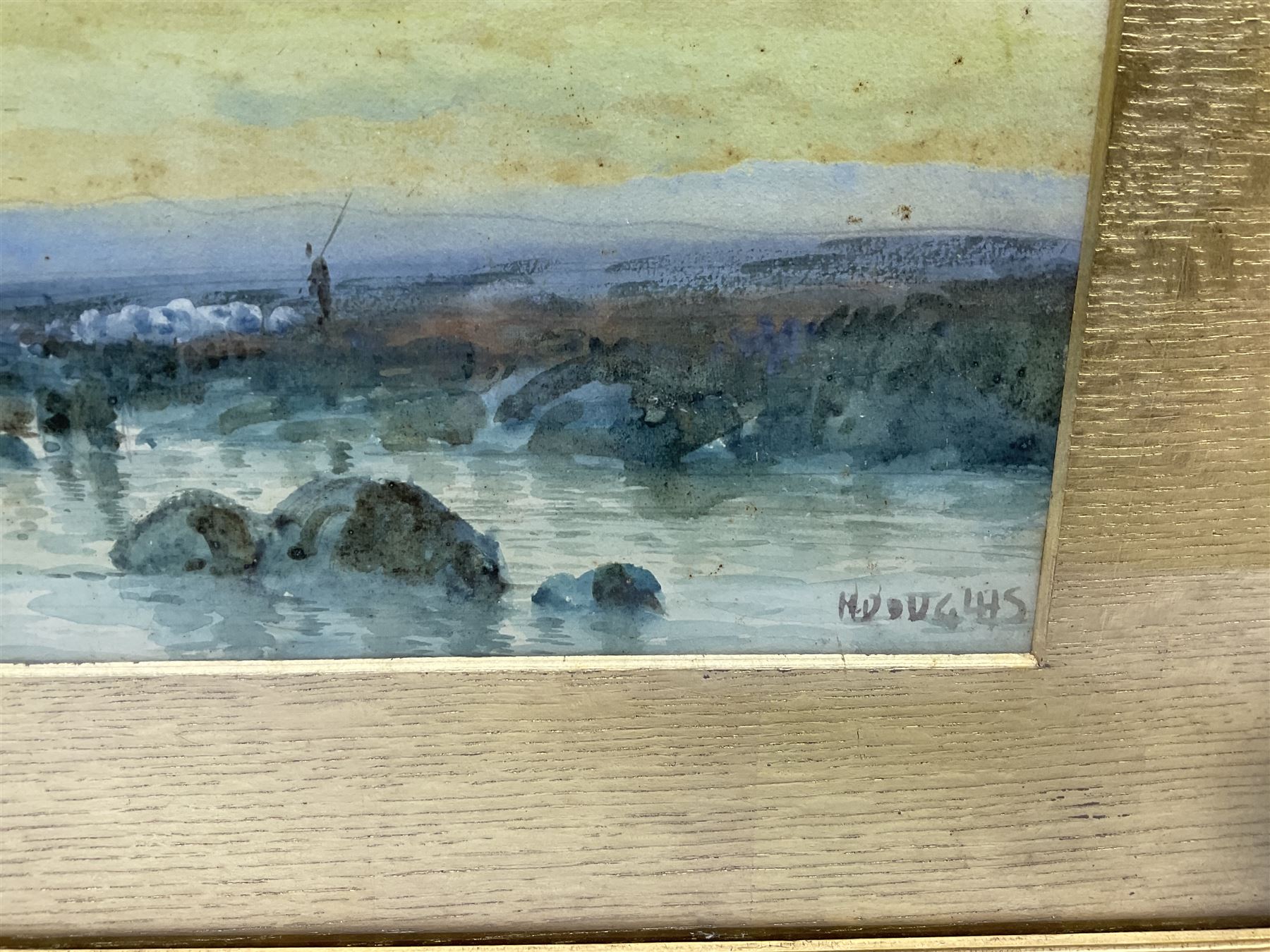 H Douglas (Scottish 19th/20th century): Highland Moors, pair watercolours signed 25cm x 53cm (2)