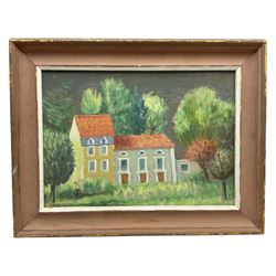 Ariel Crittall (British 1914-2012): 'Moulin de Besse near Riviere France', oil on board signed, titled on label verso 24cm x 34cm