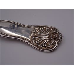 Victorian silver Kings Husk pattern sauce ladle, hallmarked William Eaton, London 1840, L33cm, approximate weight 10.39 ozt (323.4 grams)
