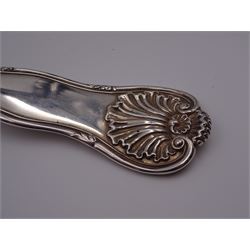 Victorian silver Kings Husk pattern sauce ladle, hallmarked William Eaton, London 1840, L33cm, approximate weight 10.39 ozt (323.4 grams)