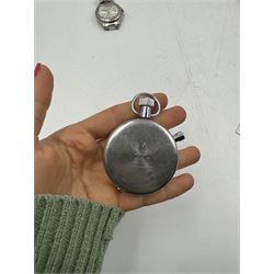 Six gentleman's wristwatches, including Avia, La Carre and Le Chat examples, together with a Smiths shockproof stop watch and a Sekonda stop watch, and a collection of spare watch straps