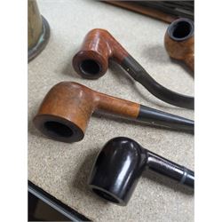 Karl Hart Schwetzingen cigar mould, together with a collection of pipes, including makers Carey, Stanwell, Dunhill etc
