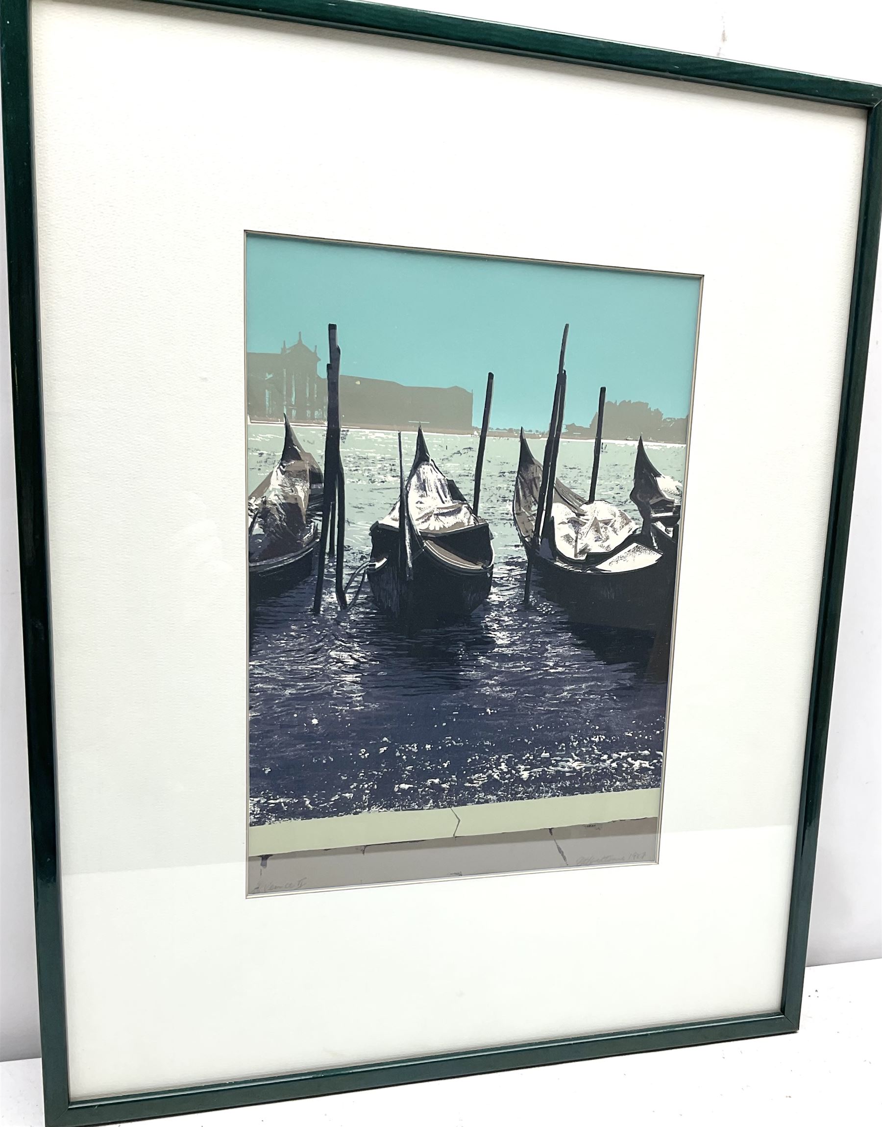 D hawthorne (British 20th century): 'Venice II', limited edition screen print signed titled numbered 4/25 and dated 1987, 34cm x 25cm