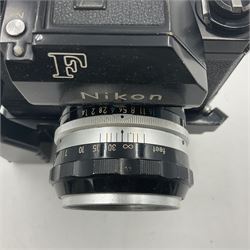 Nikon Photomic TN NKJ camera body, serial no 6728309, circa 1965, with 'Nippon Kogaku NIKKOR-S Auto 1:1.4 f=5.8cm' lens, serial no. 173909, Nikon F36 Motor Drive, serial no.132430 and Nikon cordless battery pack