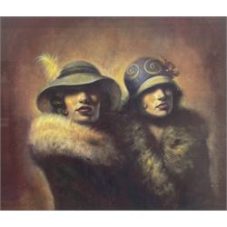 Hamish Blakely (British 1968-): 'Ladies Who Lunch', limited edition giclée print signed and numbered in pen, pub. 2006, 45cm x 51cm