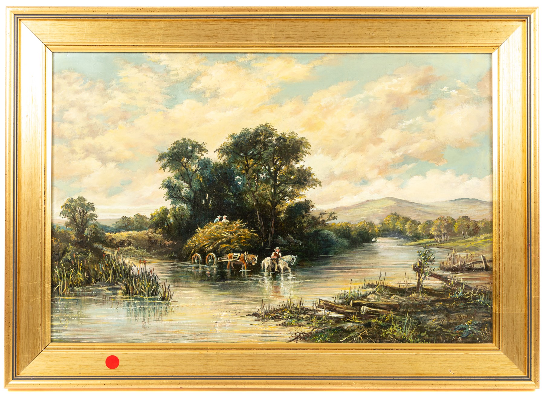 Richard Sebastian Bond (British 1808-1886): 'The Vale of Penmachno' - North Wales, oil on canvas signed, titled and dated 1881 verso 40cm x 60cm