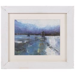 Grahame Tebbutt (British Contemporary): Towards the Sea, pair oils on board signed 18cm x 23cm (2)