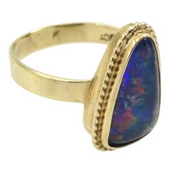 Gold opal triplet ring, stamped 9ct 
