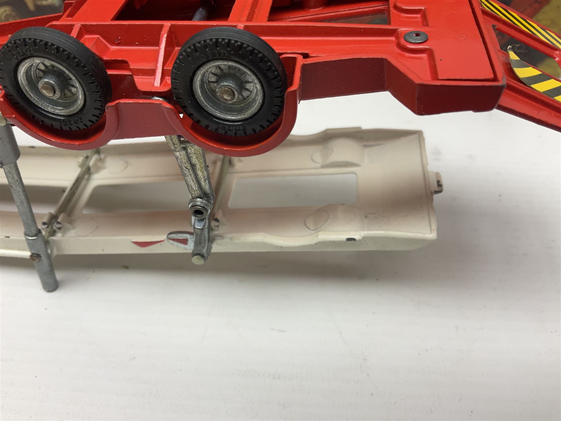 Corgi - Gift Set no.41 comprising Carrimore Mark Iv Transporter, Morris Mini-Cooper, BMC Mini-Cooper S, Morris Mini-Minor, Volvo P.1800 and Sunbeam IMP; missing MGC GT car; in original box 