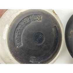 Le Creuset cast iron casserole dish, together with two Waterford cast iron dishes and a frying pan