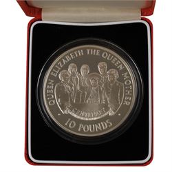 The Royal Mint Alderney 2000 'Queen Elizabeth the Queen Mother' silver proof five ounce ten pound coin, cased with certificate