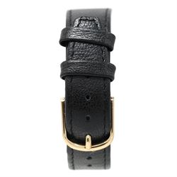 Omega gentleman's gold-plated and stainless steel manual wind wristwatch, Ref. 132.0052, Cal 1030, champagne dial with baton hour markers and date aperture, on black leather strap, boxed