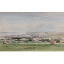Frank Watson Wood (British 1862-1953): Berwick-upon-Tweed from Halidon Hill, watercolour s...