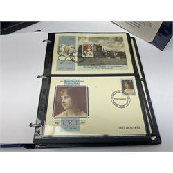 Commemorative stamps mostly relating to the Royal Family and Royal events, including Grenadines of St Vincent, Cayman Islands, Sierra Leone etc, housed in five 'The Royal Family' ring binder albums