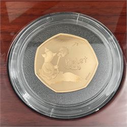 The Royal Mint United Kingdom 2020 'Piglet' gold proof fifty pence coin, cased with certificate