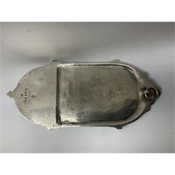 Small American silver plated font, stamped verso Gorham Co, H15cm
