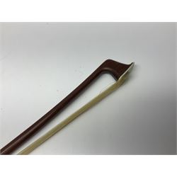 German trade violin in the Steiner style c1900 with 35.5cm two-piece maple back and ribs and spruce top L59cm overall; in fitted carrying case with two bows; and a Saxony violin with 35.5cm one-piece maple back and ribs and spruce top L58.5cm overall (2)