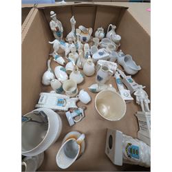 Large collection of Hull crested ware, including animals, figures, piano, vases, etc, by Carlton Ware, Waterfall Heraldic China, W.H Goss, etc and a silver spoon with Hull crest