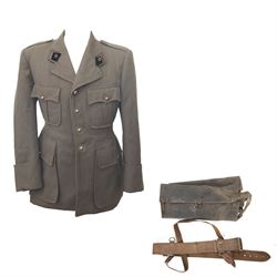1940 French 6th Genie (engineers) officer's tunic, together with pair of M16 leather Jambi...
