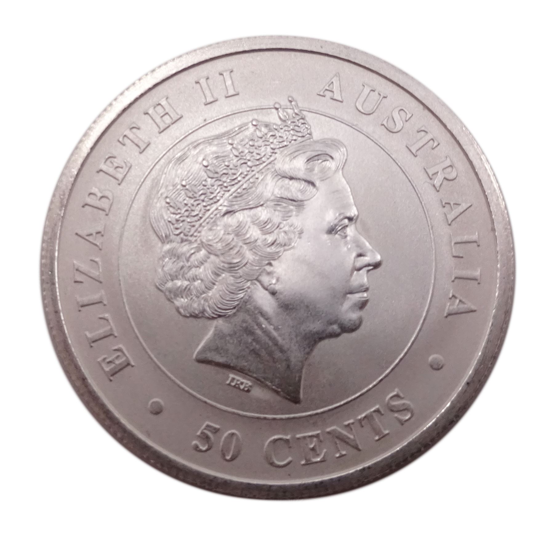 Ten 2015 fine silver Australian fifty cent coins