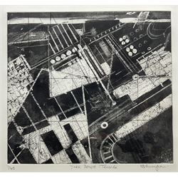 Kane Cunningham (British 1961-): 'York Potash - Teesside', etching with aquatint signed titled and numbered 1/60 in pencil 30cm x 33cm