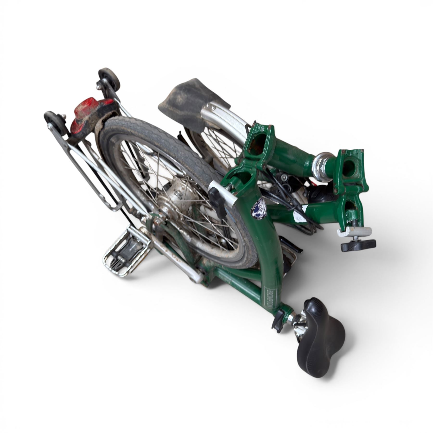 Brompton folding bicycle in green finish