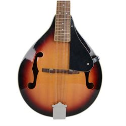 Boston 'A' style teardrop mandolin, together with a similar Gear 4 Music example and two Ultralite by Tanglewood stands