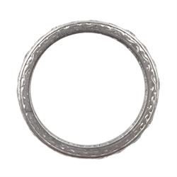Early-mid 20th century platinum old cut diamond full eternity ring, twenty two diamonds of approx 0.06 carat, total diamond weight approx 1.30 carat, engraved decoration to the sides