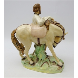  Large Staffordshire type equestrian figure of Giuseppe Garibaldi, H39cm Provenance: From a Private Yorkshire Collector  