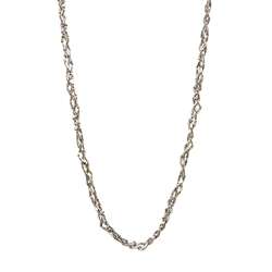  9ct white gold fancy link necklace hallmarked 8gm  